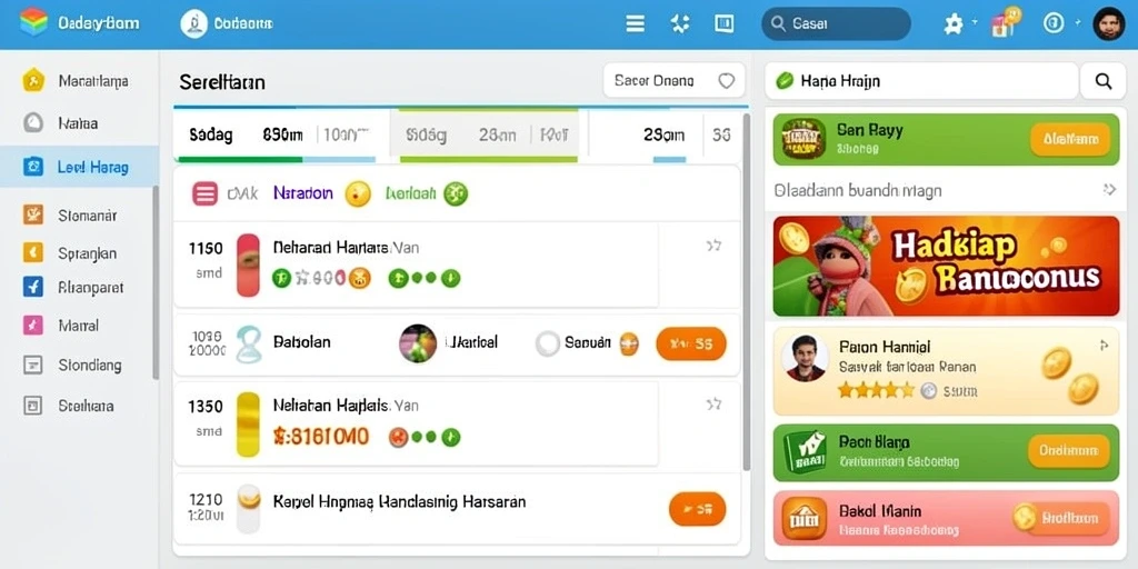 Tampilan menu utama yang menarik dan intuitif.