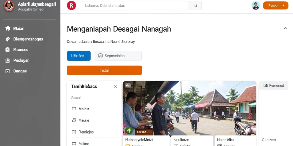 Tampilan menu utama yang menarik dan informatif.