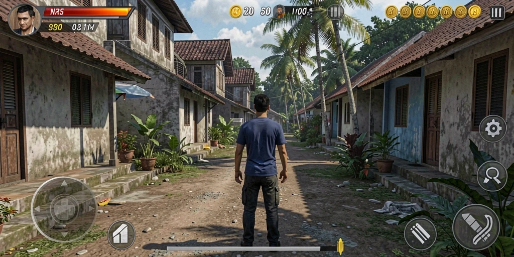 Screenshot MENTARI138: Menampilkan karakter utama dalam aksi.