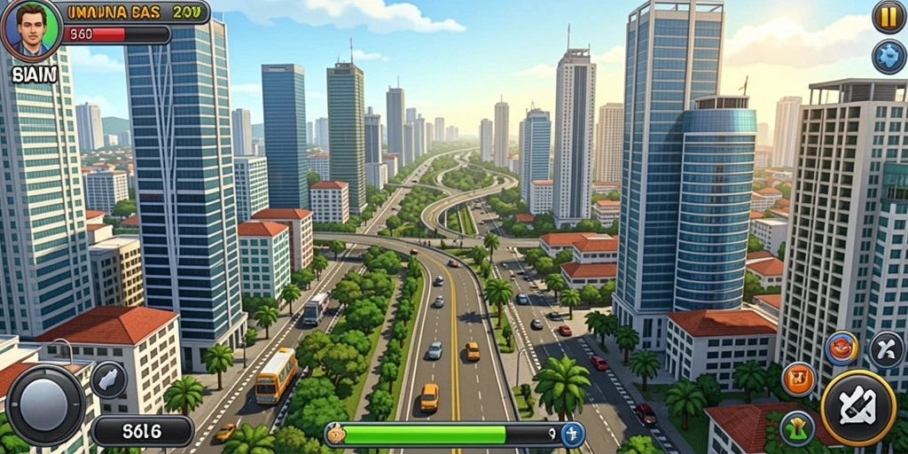 Tampilan karakter utama dalam aksi